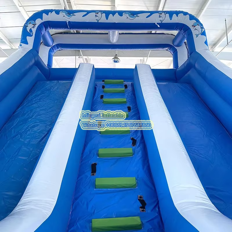 Double toboggan gonflable géant Commercial