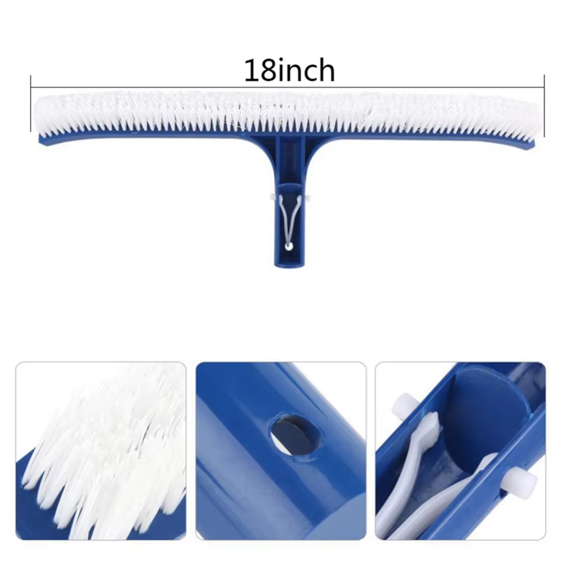 5Pcs 18 pouces bleu piscine brosse poignée propre