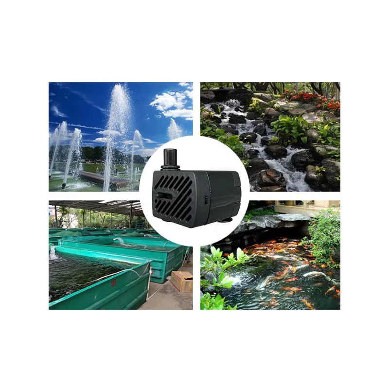 Pompe Submersible 220V 3W quatre lumières LED Aquarium étang lueur rocaille fontaine