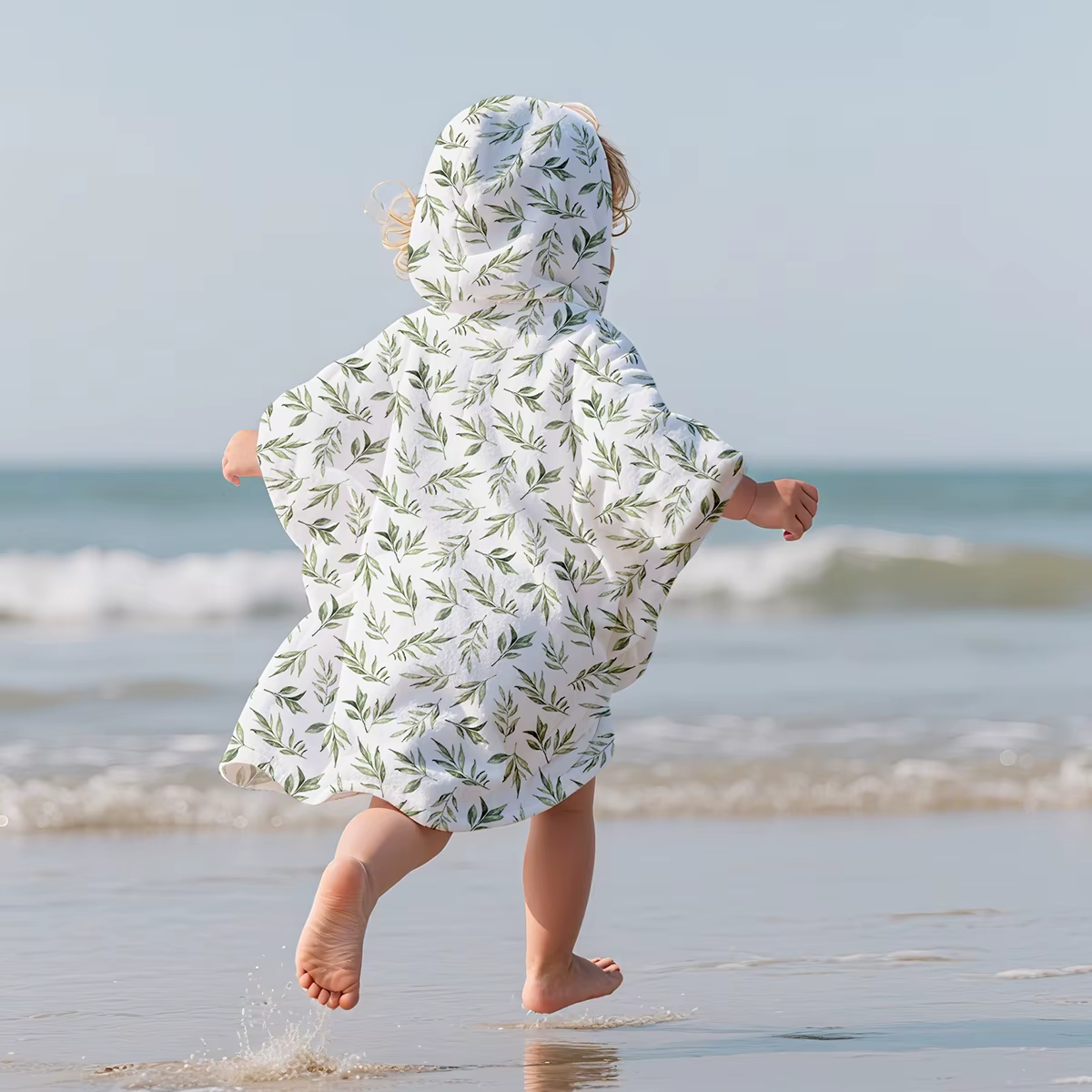 Elinfant 1Pc serviette de plage pour enfants piscine bain peignoir