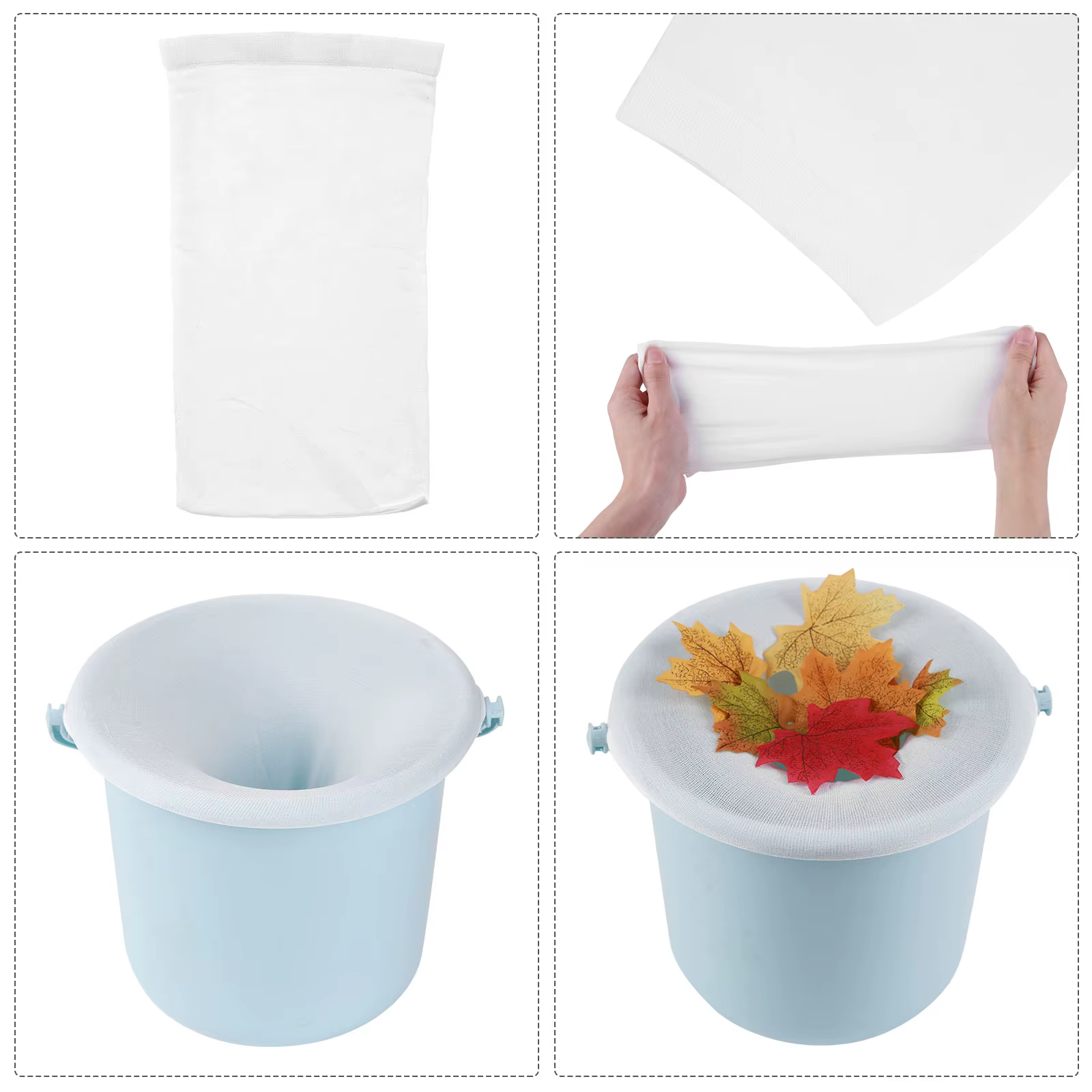 100-5 pièces piscine écumeur chaussettes élastique en Nylon maille