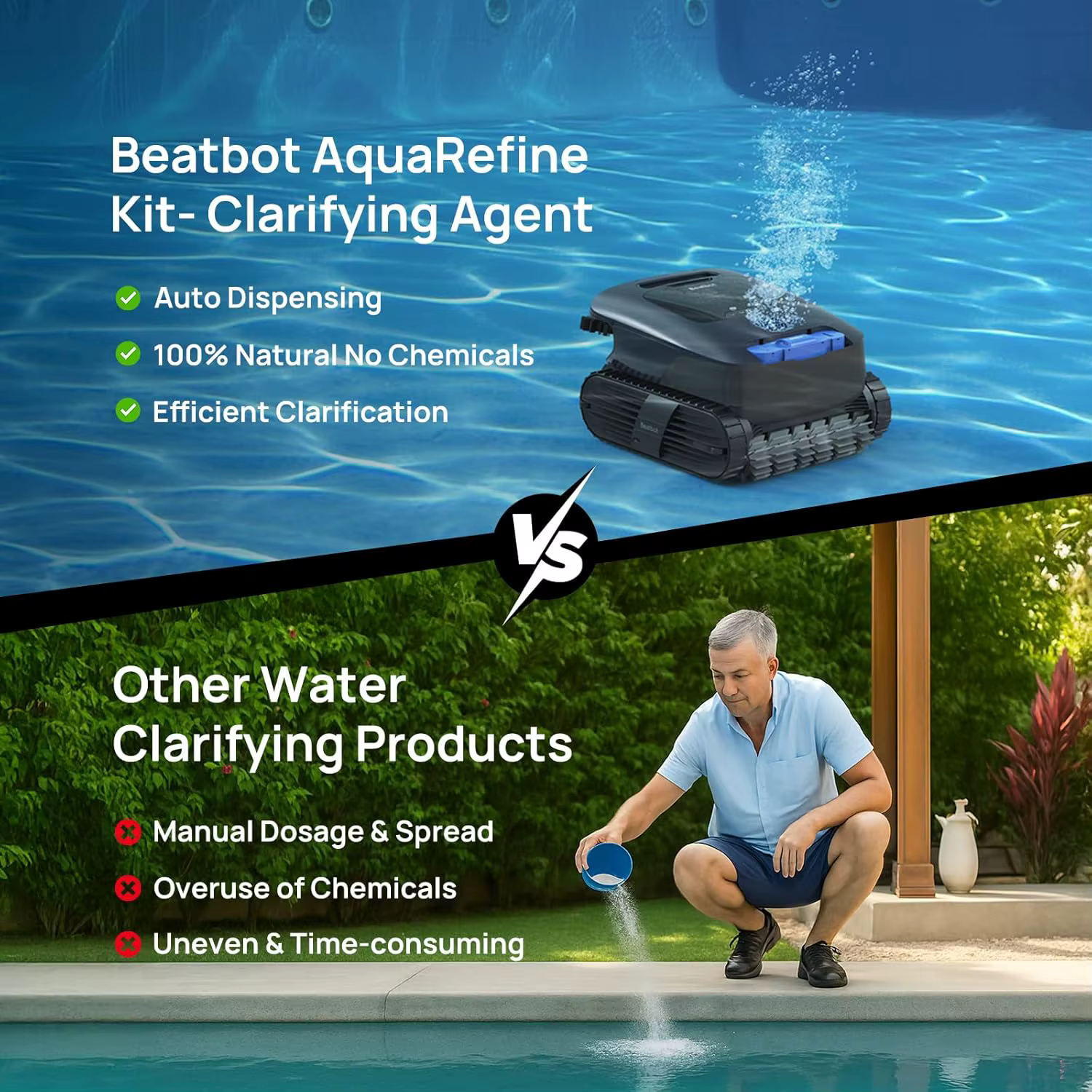 Robot aspirateur de piscine sans fil Beatbot AquaSense 2 Ultra