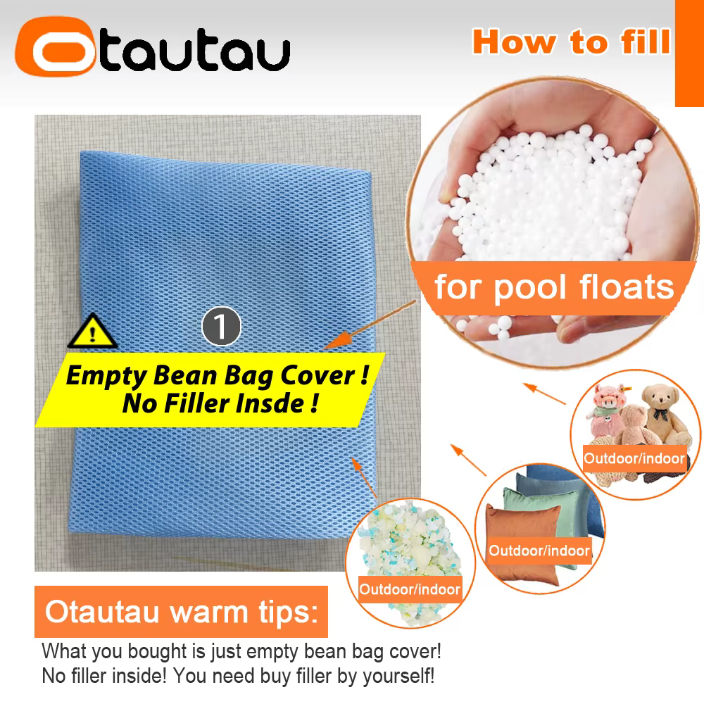 La couverture de sac de haricots Seastar en maille pour piscine OTAUTAU flotteurs DD199【Pas de remplissage à l'intérieur! Vous devez acheter des remplisseurs par vous-même!】