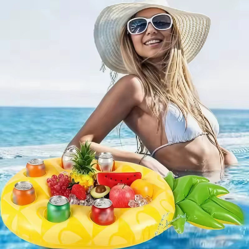 Porte-boissons gonflable flottant pour piscine
