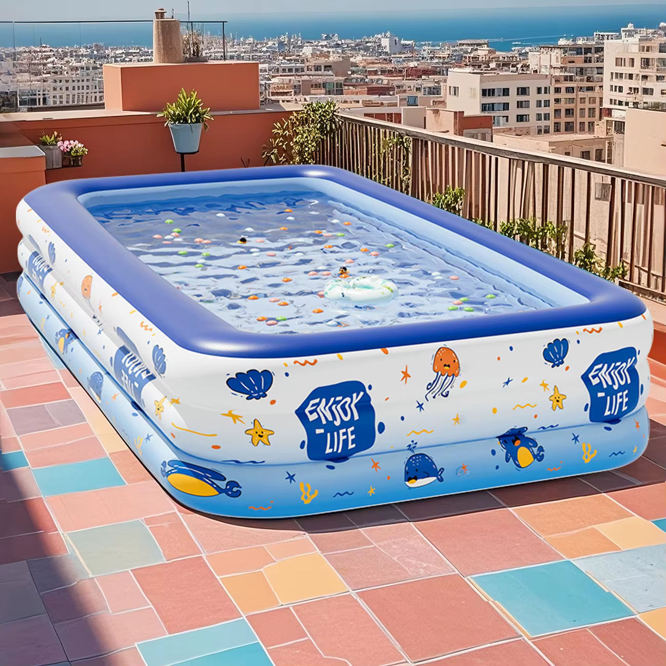 Grande piscine gonflable 1 pièce