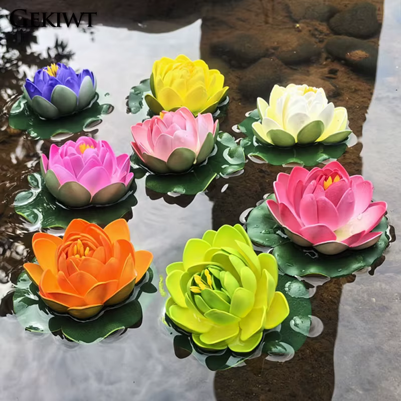 Fleurs Artificielles Flottantes pour Décoration de Piscine