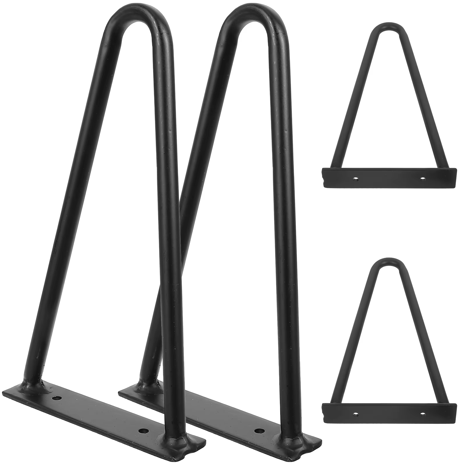 4 pièces pieds de Table en métal noir pour meubles bureau banc épingle à cheveux moderne robuste facile à installer bricolage jambes pièces de meubles