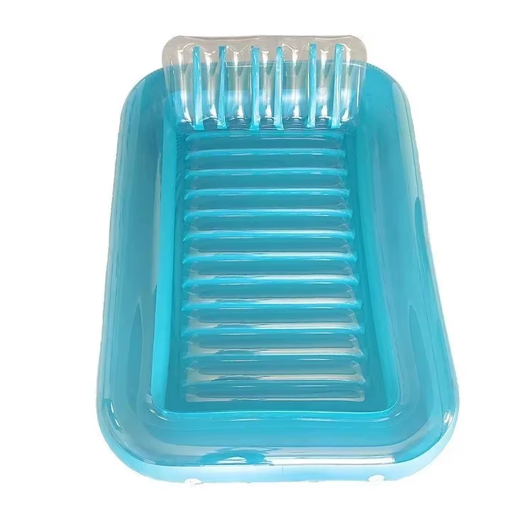 1 pièce 170x110cm PVC gonflable simple rangée flottante bain de soleil piscine lit flottant extérieur double usage eau