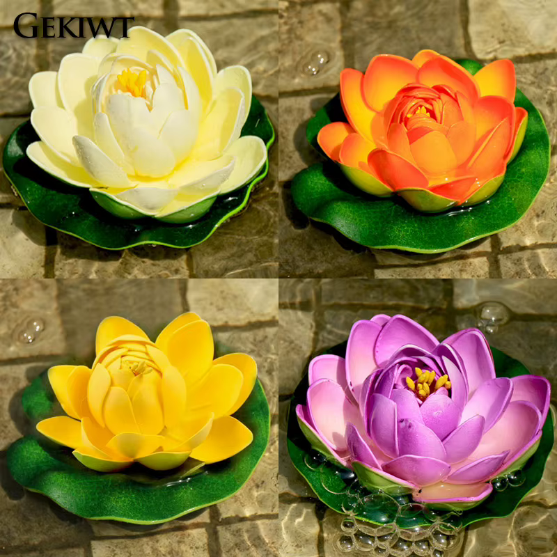 Fleurs Artificielles Flottantes pour Décoration de Piscine