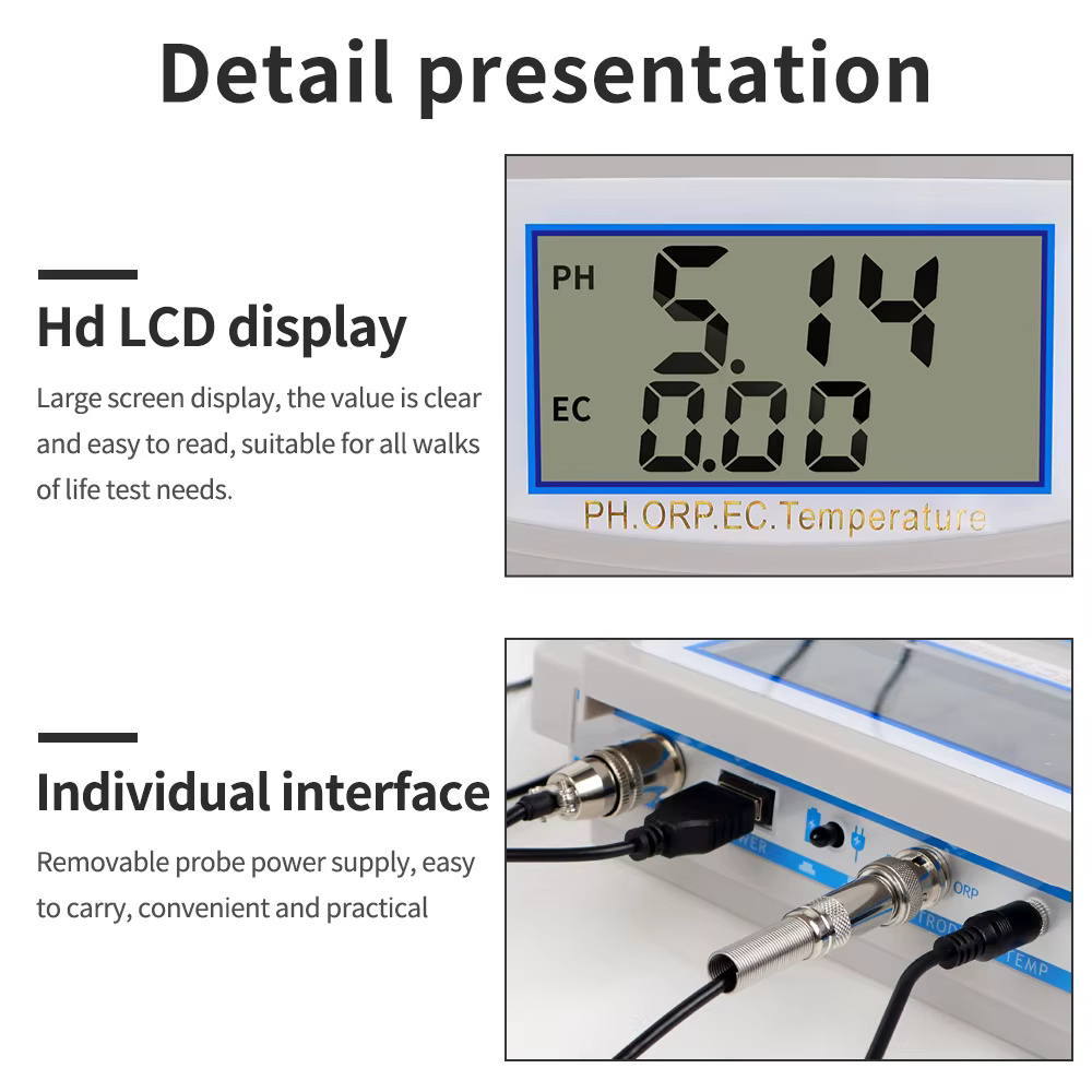 Testeur de qualité de l'eau PH/TDS/EC/ORP/CF/Temp 6 en 1