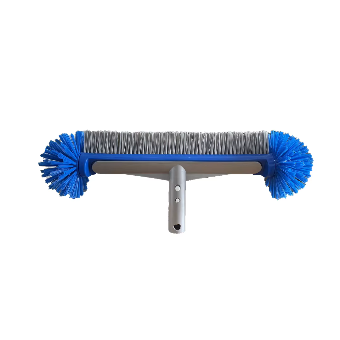 Brosse de piscine, poils robustes et dos en aluminium renforcé avec clip EZ