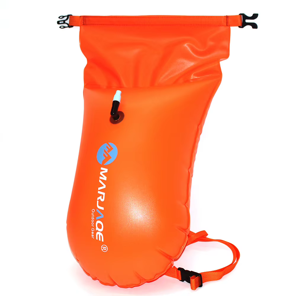 Bouée de sauvetage gonflable portable 20L avec sac de rangement étanche et ceinture de maintien pour la natation en eau libre