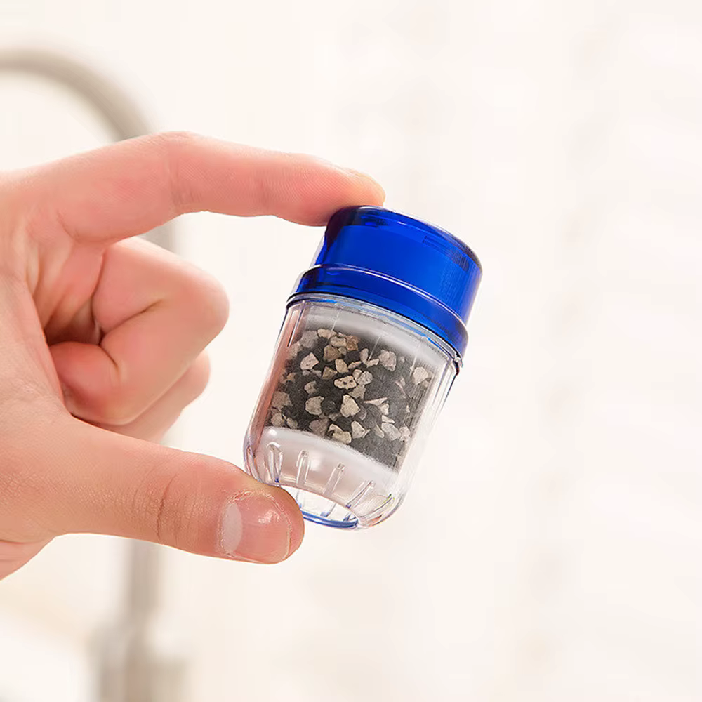 Filtre à eau à charbon actif à trois étapes pour robinet