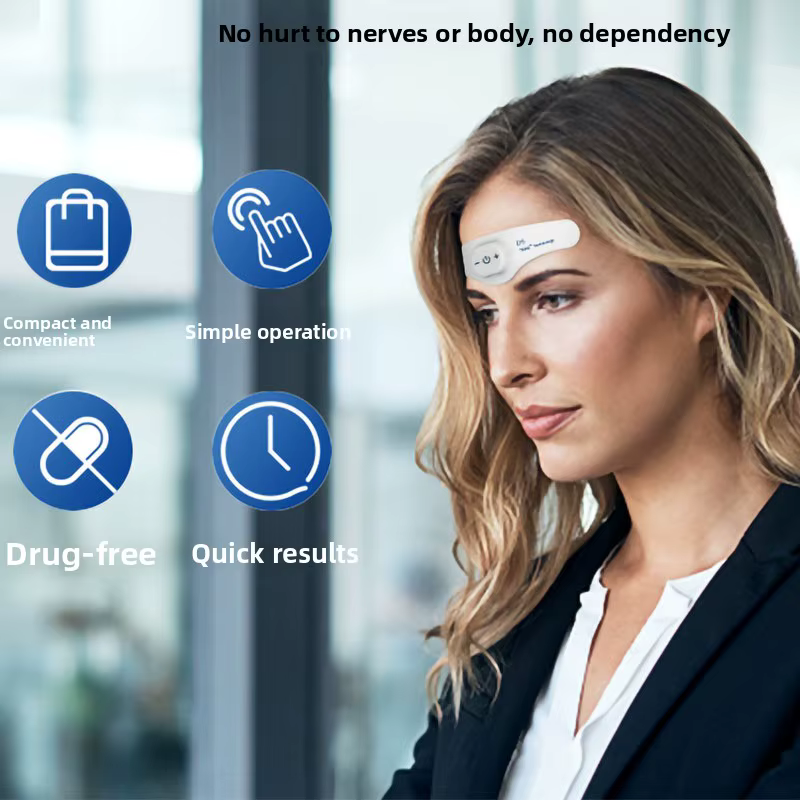 Bandeau de sommeil intelligent, thérapie par impulsions basse fréquence pour le soulagement et la relaxation de l'insomnie
