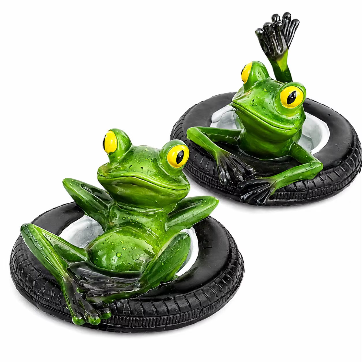 Statue de grenouille flottante d'extérieur pour bassin