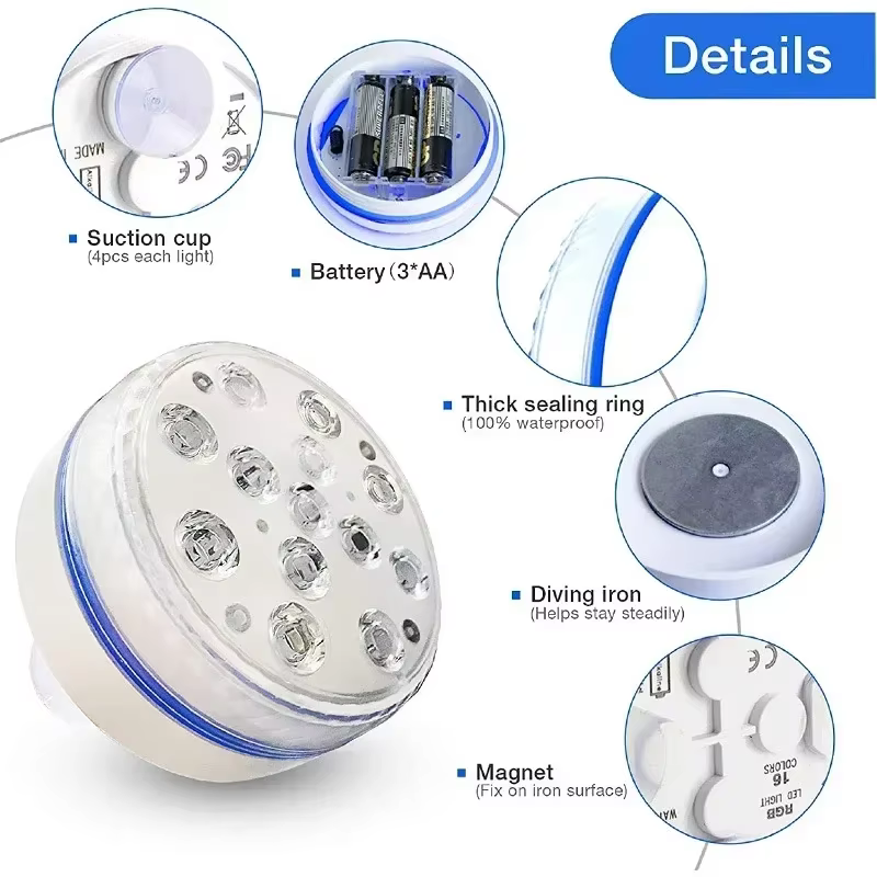 Lumières submersibles IP68 mis à jour