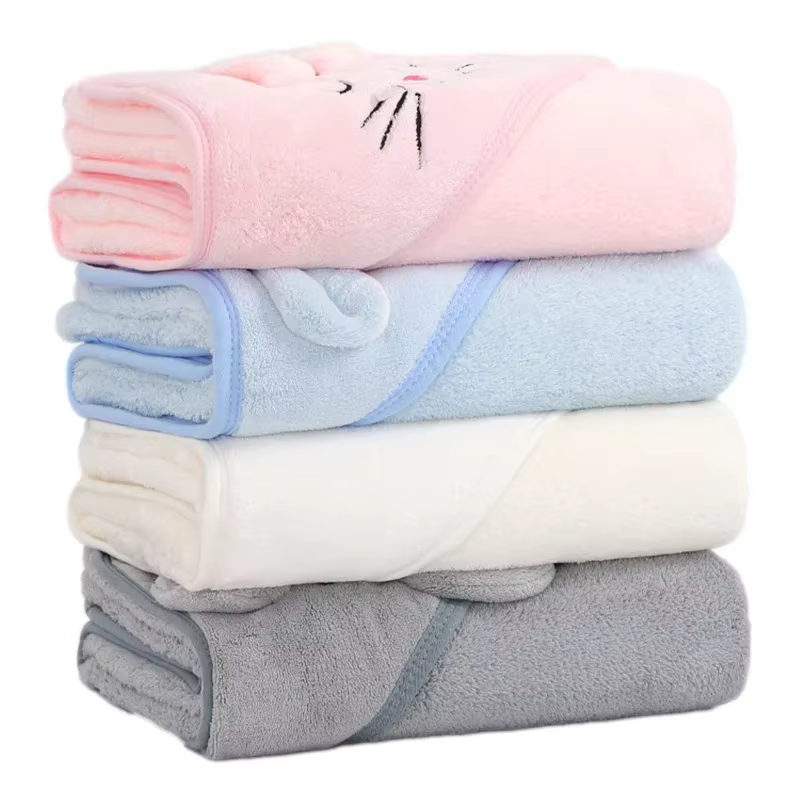 Serviettes de bain pour bébé en forme d'animaux de dessin animé