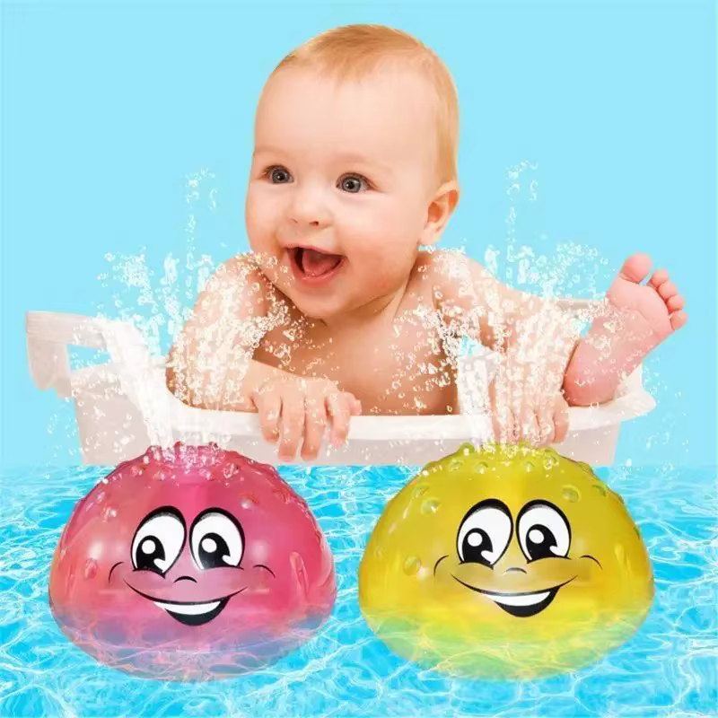 Jouet de bain boule de pulvérisation lumière rotative douche piscine enfants jouets