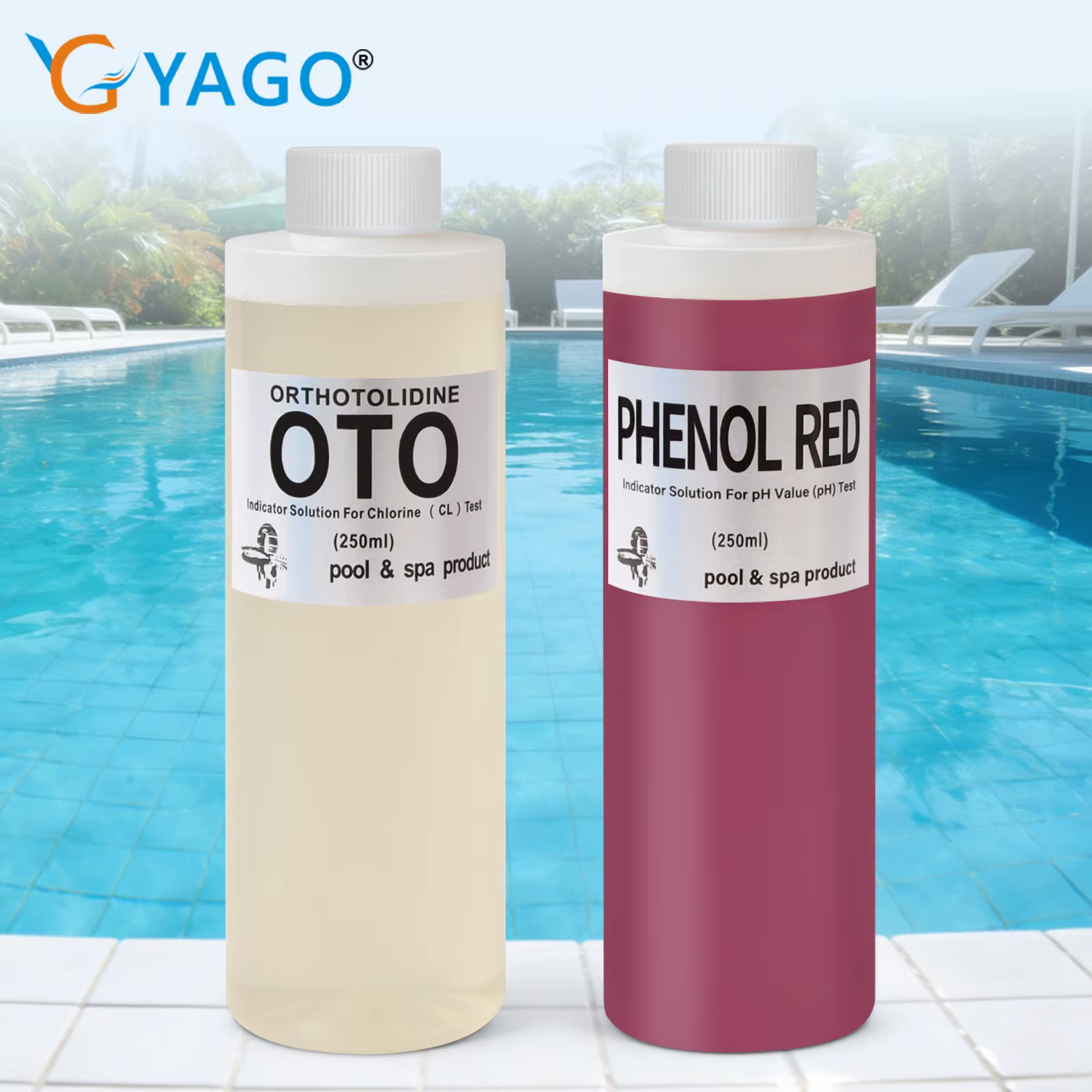 Kit de test d'eau de piscine 250 ml