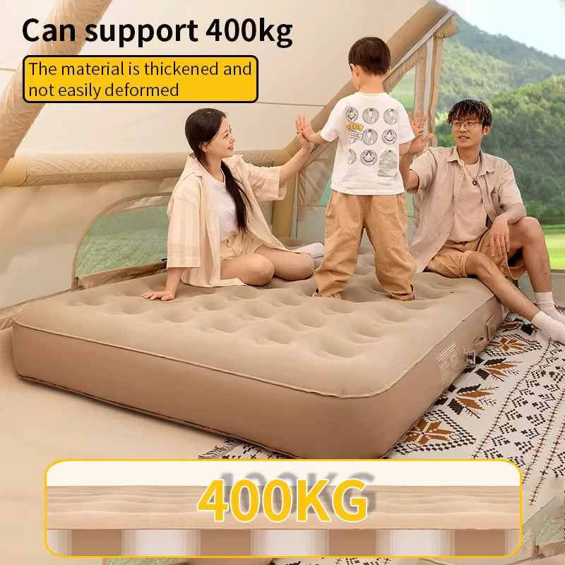 Nouveau matelas pneumatique pompe intégrée tapis auto-gonflant coussin tente extérieure lit gonflable Double