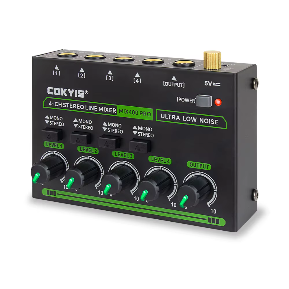 Mini centre commercial audio professionnel avec lumière RVB, 4 canaux, rétro 400 Pro
