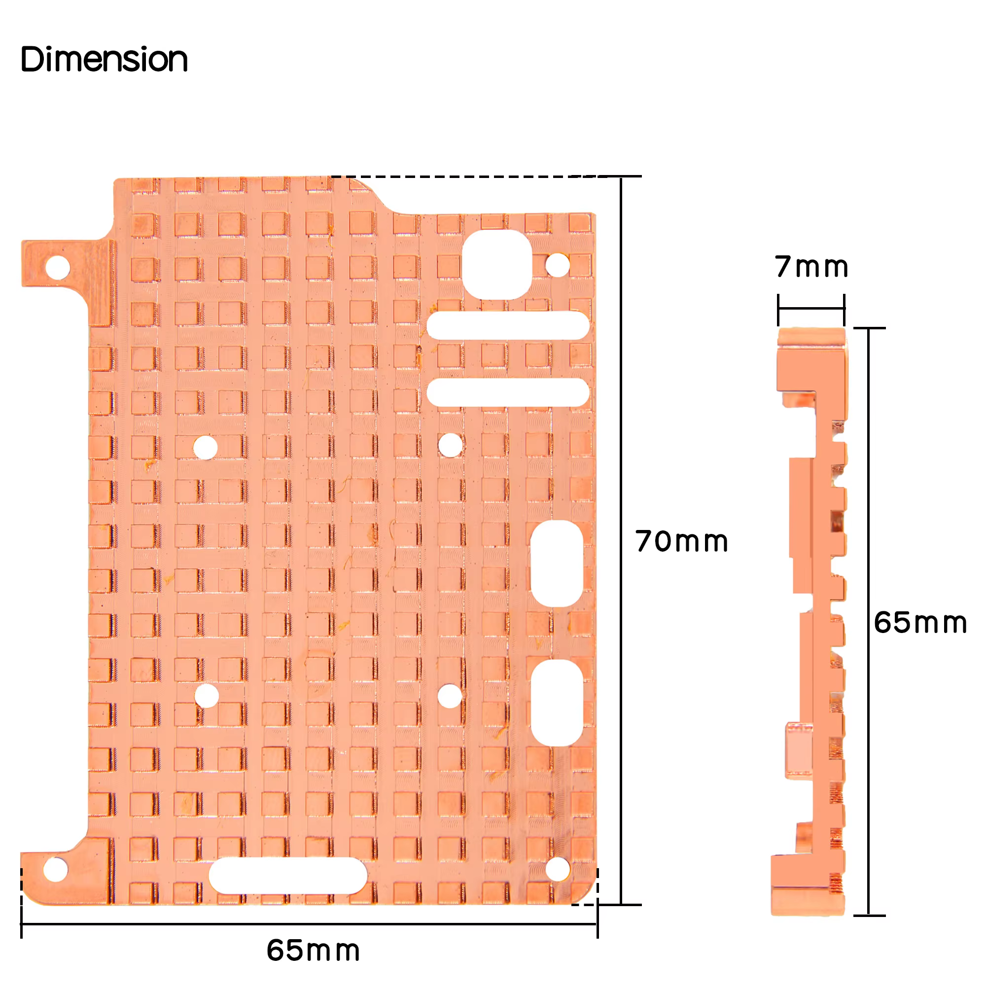 Radiateur en cuivre pour dissipateur thermique Raspberry Pi 5 uniquement pour Pi 5