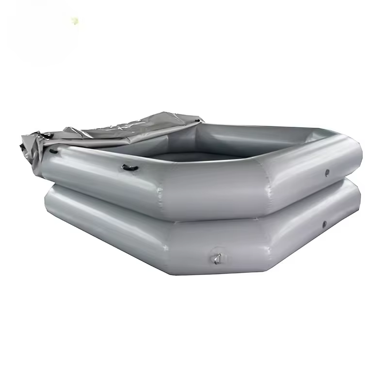 Piscine gonflable double étage grise
