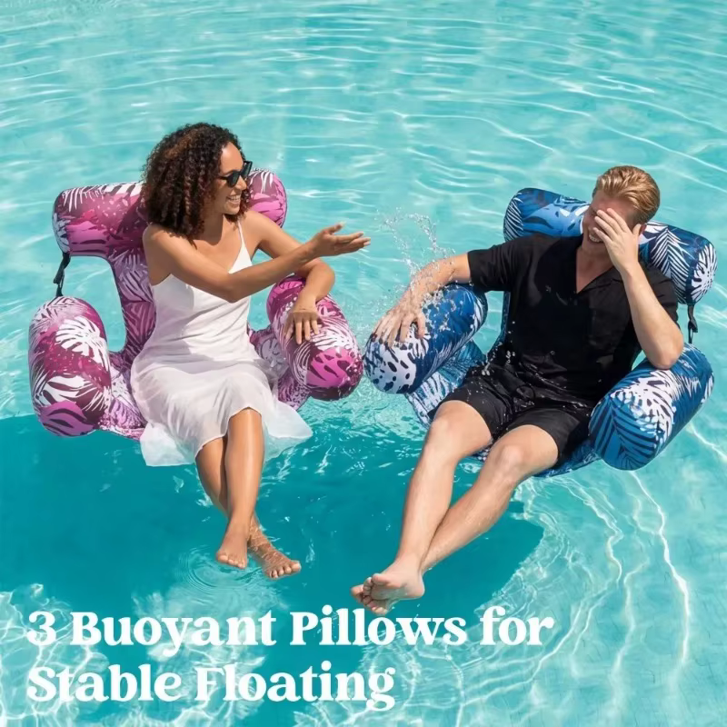 1 chaise longue gonflable portable pour piscine