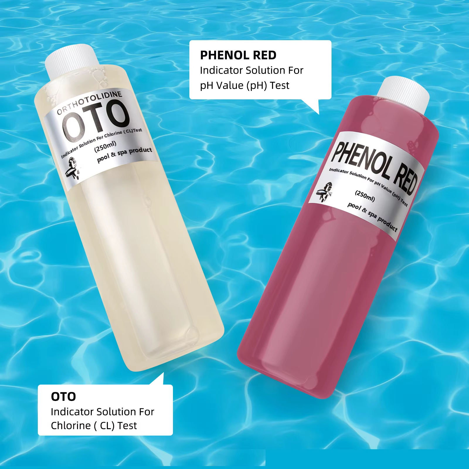 Kit de test d'eau de piscine 250 ml