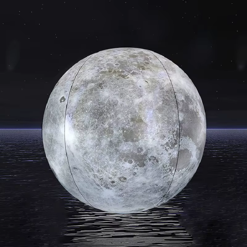 PVC40cm lune rempli led16 couleur télécommande boule lumineuse piscine extérieure disposition gonflable flottant balle de plage
