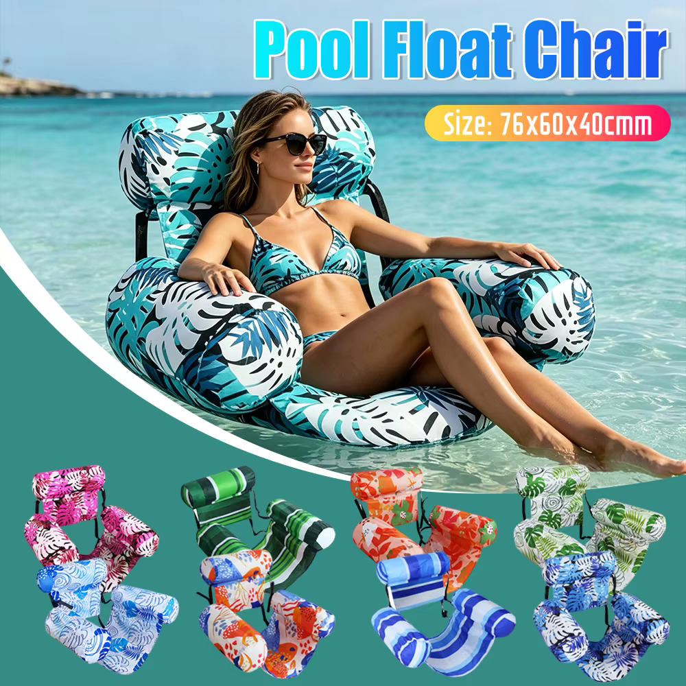 Chaises flottantes gonflables pour piscine avec accoudoirs et dossier