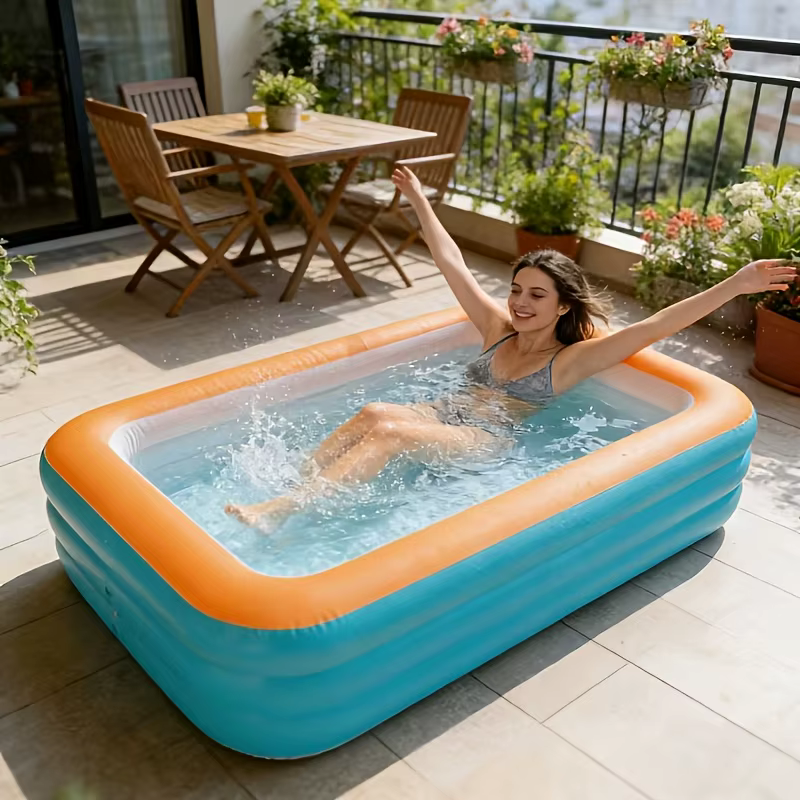 Piscine gonflable en PVC à trois couches de 2,1 m/1,8 m/1,5 m, grande piscine gonflable, idéale pour les vacances d'été