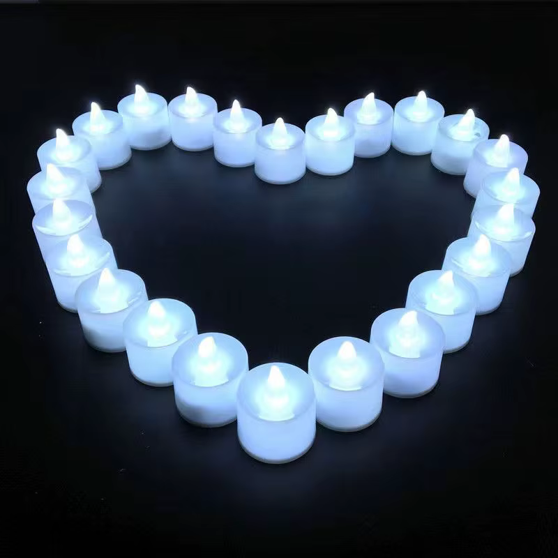 Bougie LED alimentée par batterie, fausse bougie à thé sans flamme, pour mariage, fête d'anniversaire, décoration de la maison, chandelier