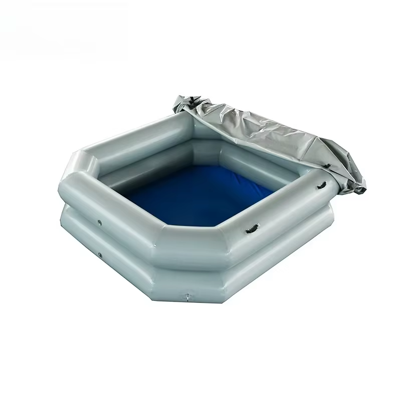 Piscine gonflable double étage grise