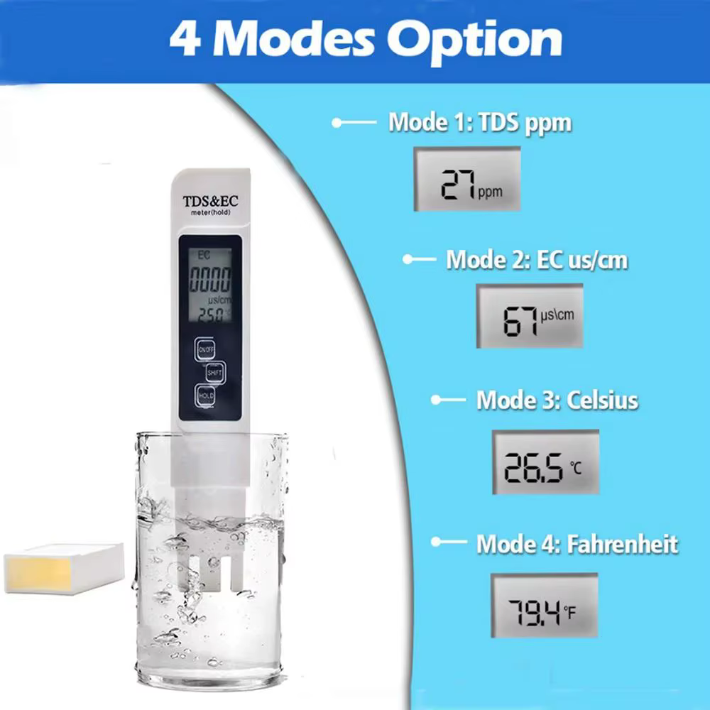 Testeur numérique de qualité de l'eau blanc