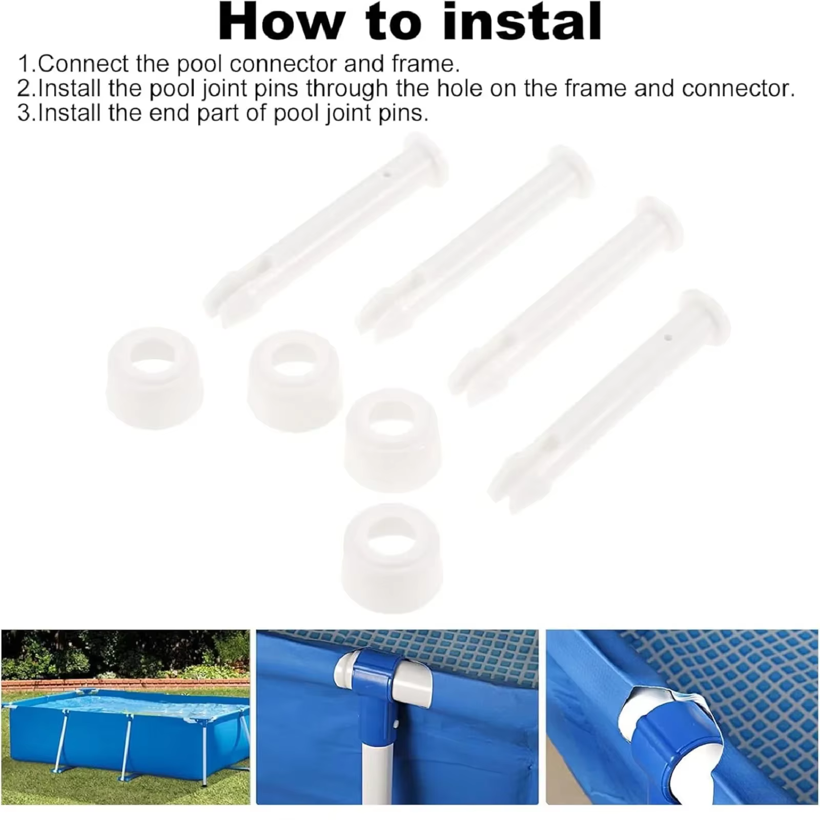 Exacpilles de joint de piscine en plastique et joints en caoutchouc