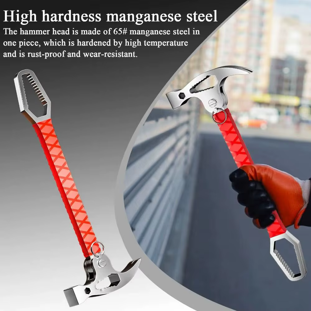 Marteau de forge en acier à haute teneur en carbone, épaissi, avec manche ergonomique, marteau de menuiserie durable, absorbant les chocs