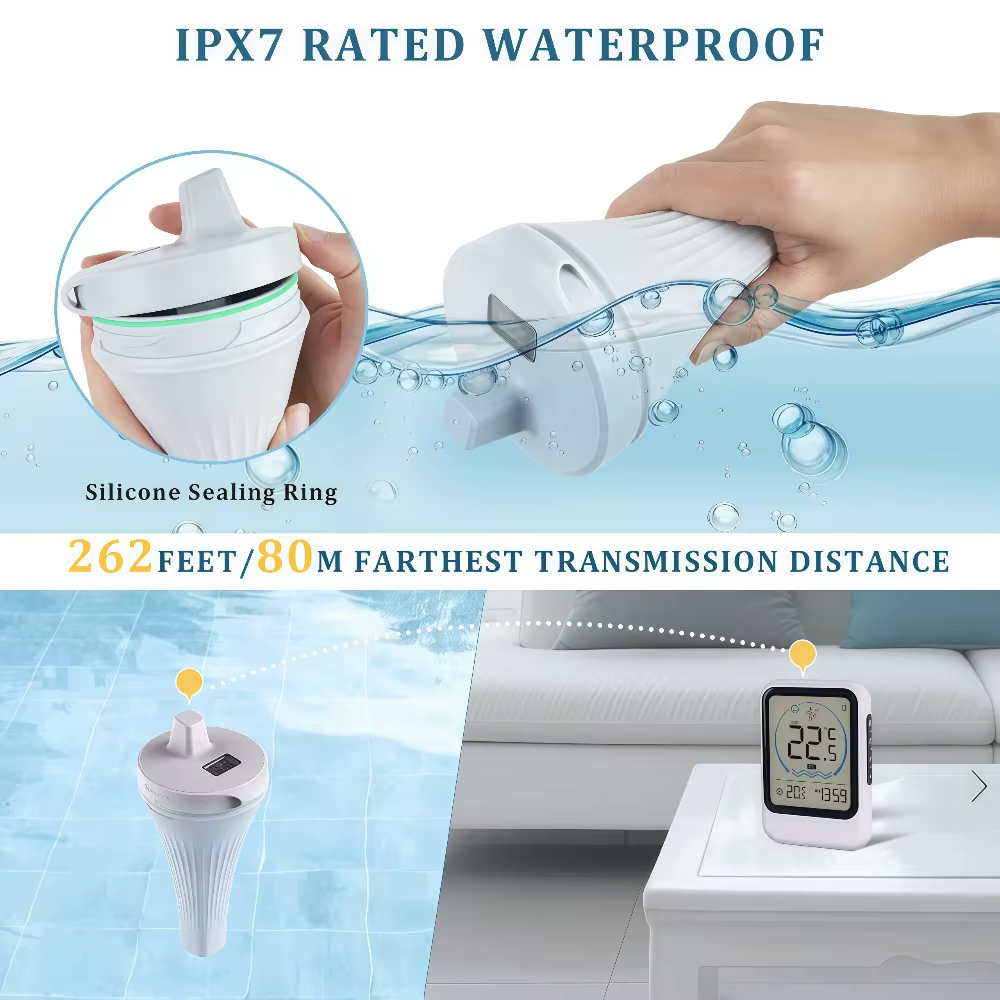 Thermomètre de piscine avec capteur de température pour piscine
