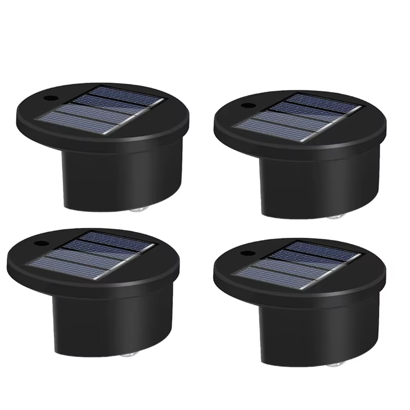 A47U – lot de 4 lumières de bord de piscine à énergie solaire