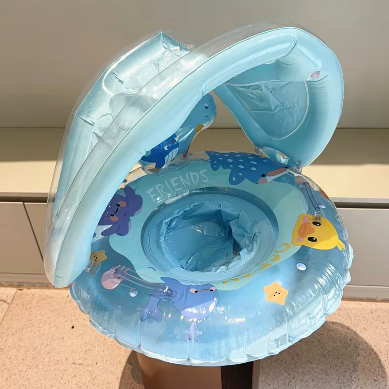 1 pièce gonflable Bouée de piscine avec pare-soleil détachable