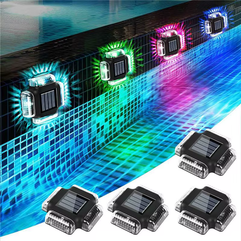 B84B-12Pack Lumières solaires pour terrasse de piscine