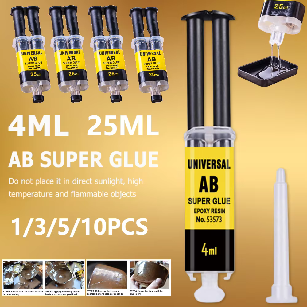 Colle AB en résine époxy 4/25ml