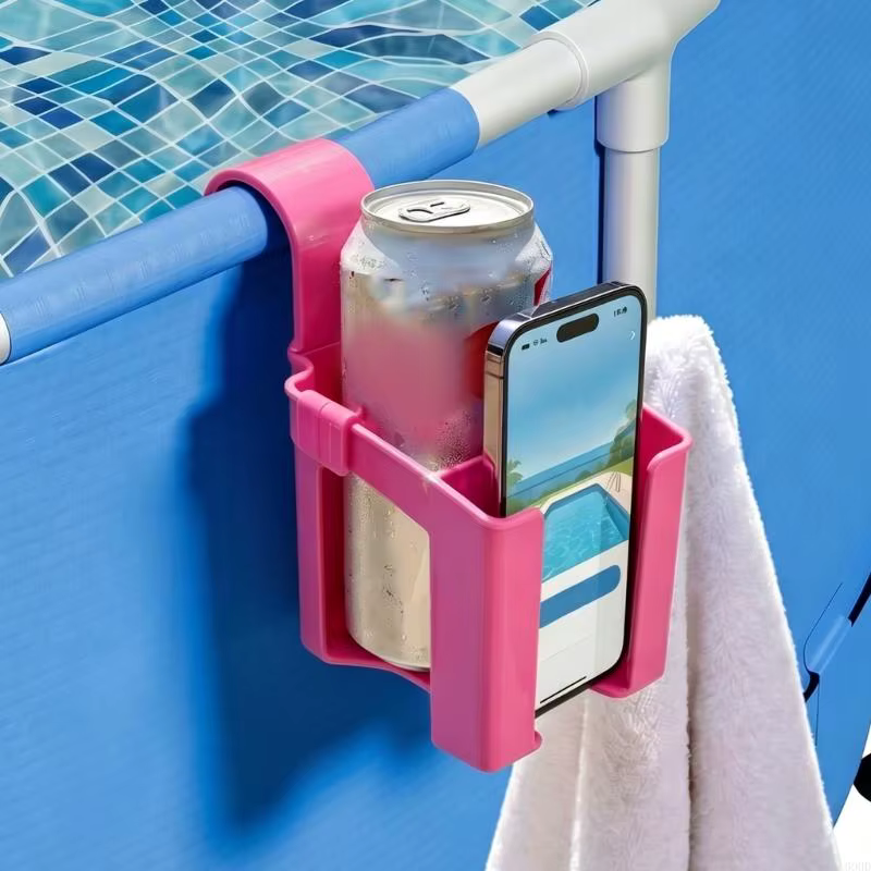 Ensemble plateaux à tasses piscine avec espace rangement conception suspendue en plastique 2 pièces