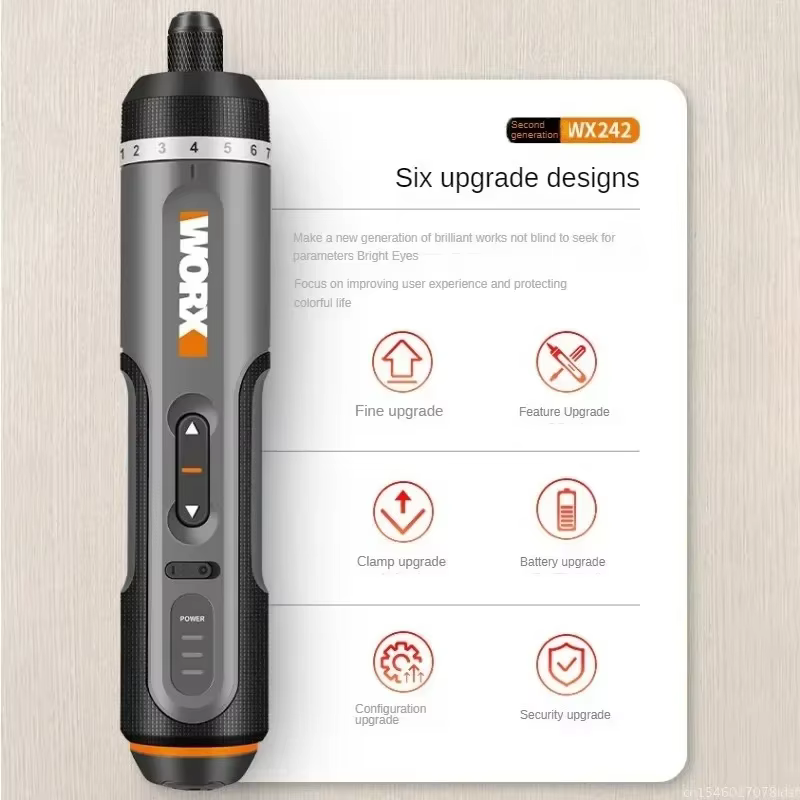 Worx 4V jeu de tournevis électriques WX242 Portable intelligent sans fil tournevis électrique Mini perceuse électrique outil électrique de réparation à domicile