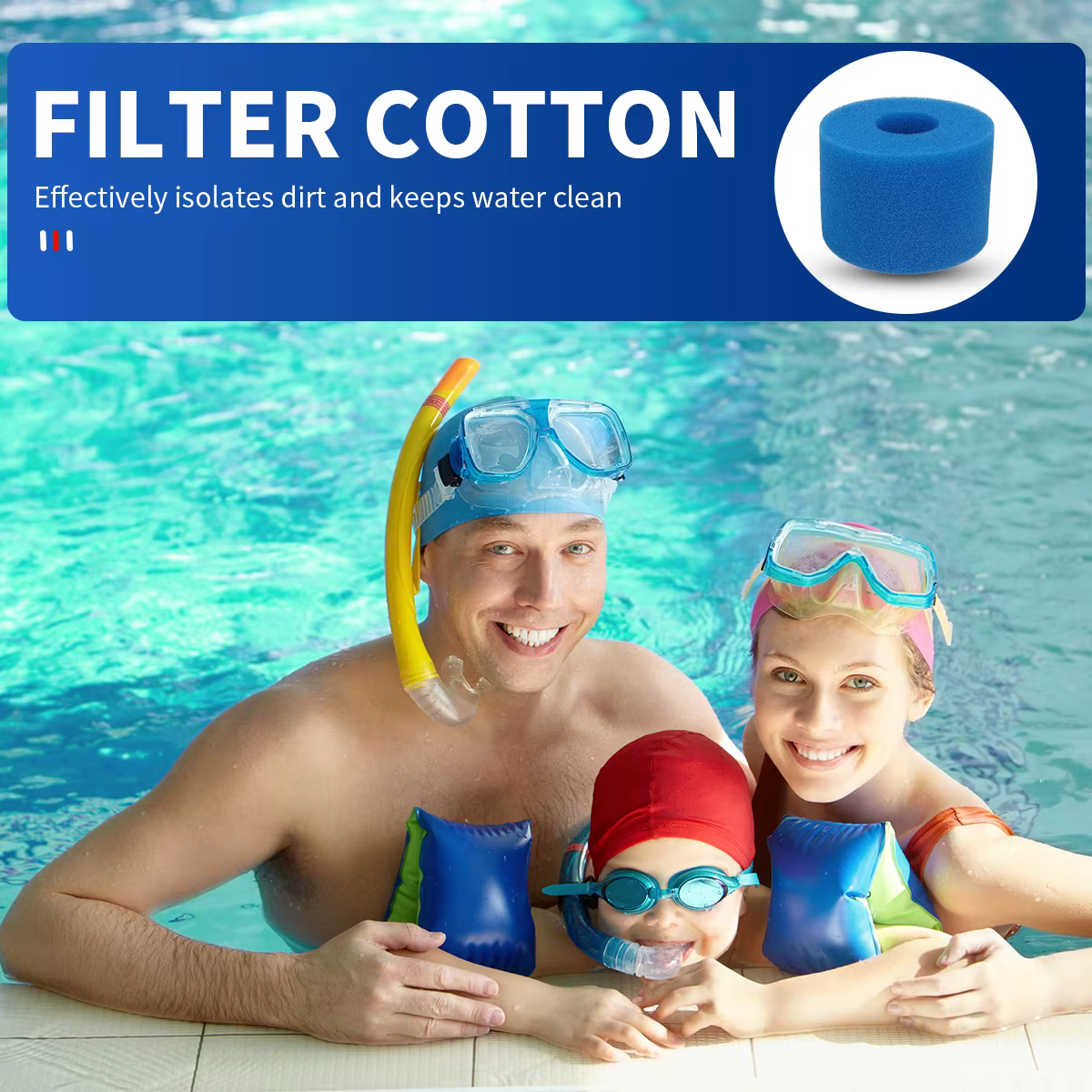 Intex-Filtre de piscine en mousse lavable et réutilisable