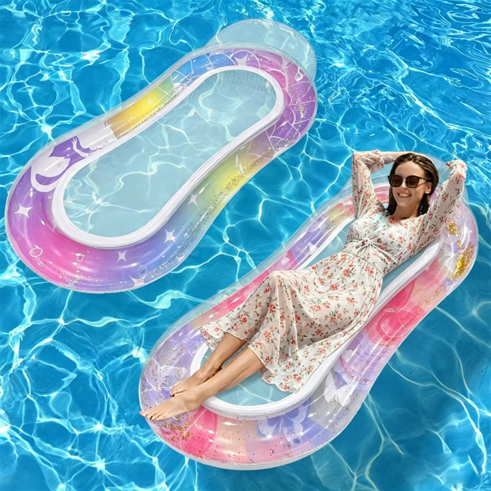 1 pièce Flotteur de piscine gonflable en PVC avec filet