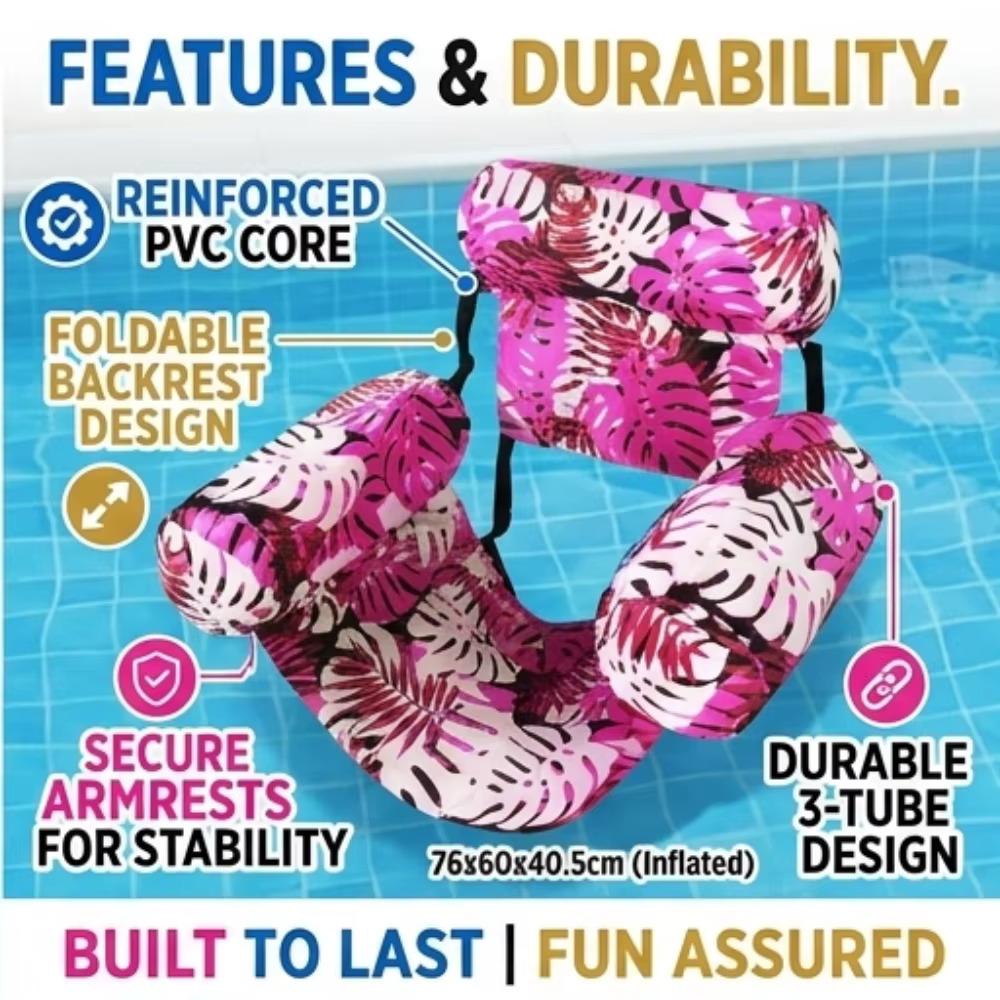 Siège flottant pliable pour piscine
