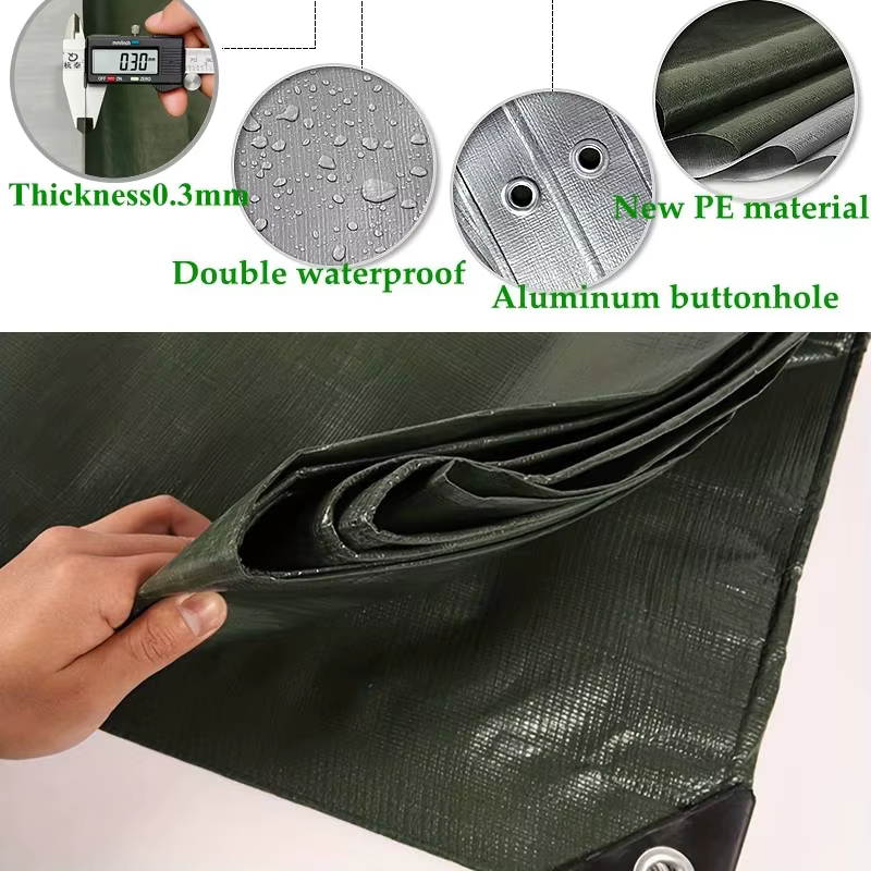 Bâche imperméable verte argentée TarLII