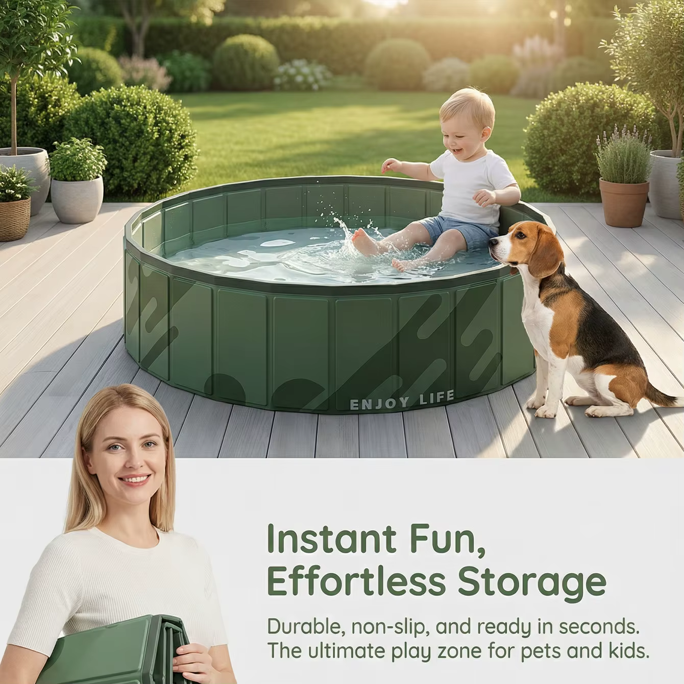 Piscine pliable portable 1 pièce