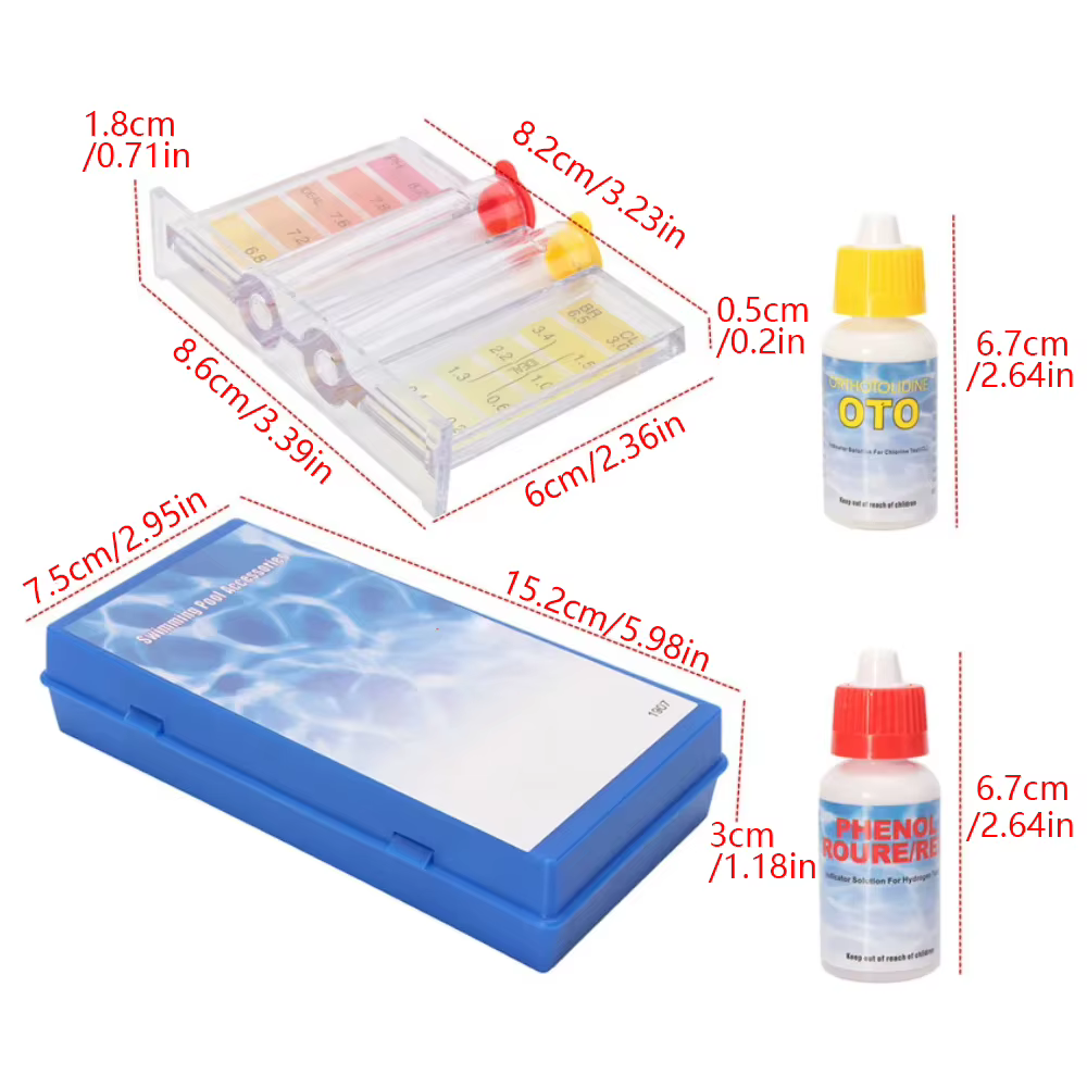 Kit de Test d'eau et de chlore PH